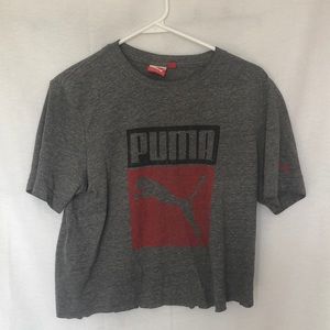 cropped short sleeve puma shirt